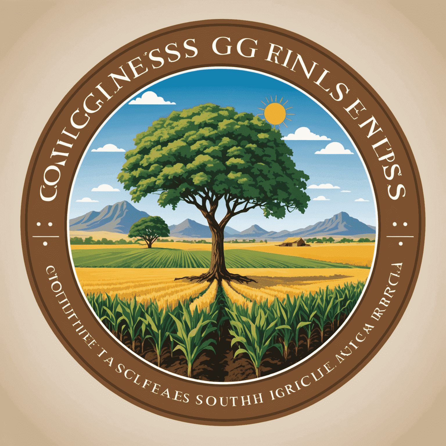 ConfGenSs logo depicting climate-resilient agriculture in South Africa